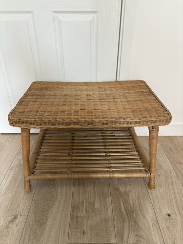 Vintage wicker rattan - rattan, coffee