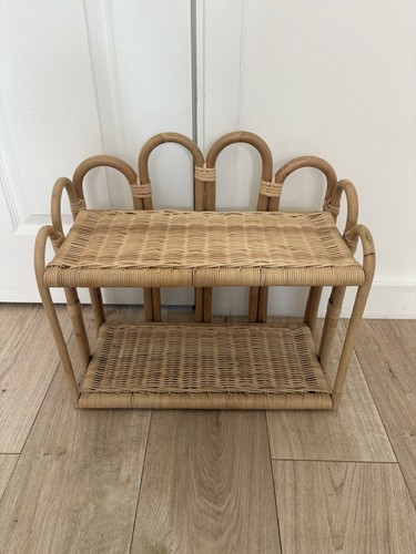 Rattan cane tier shelf unit - cane, 2