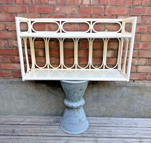 Vintage cream bamboo rattan - vintage,