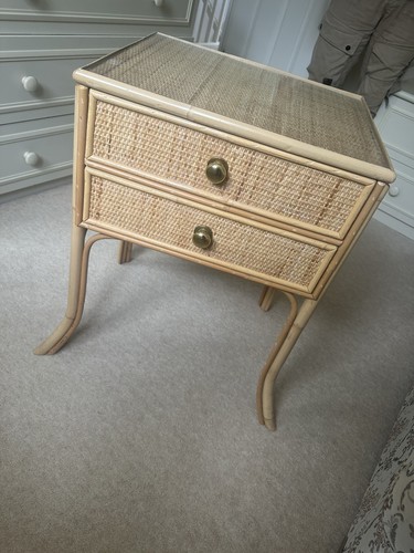Bamboo cane vintage bedside - &,