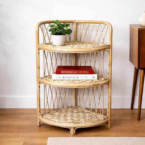 Bamboo plant stand cane - bamboo, woven