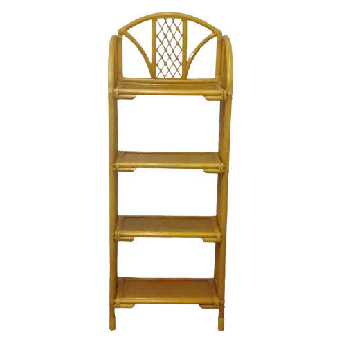 Vintage bamboo rattan bookcase - rattan,