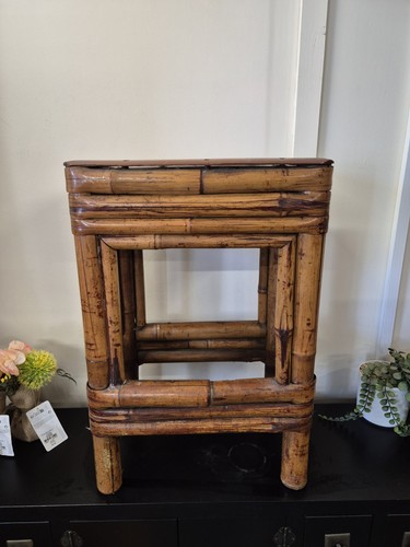 Vintage scorched bamboo - , side