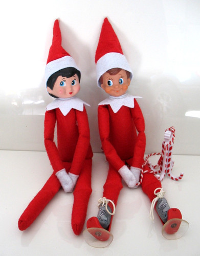 Red christmas shelf - shelf, sitters
