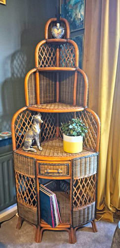 Vintage rattan bamboo corner - rattan,