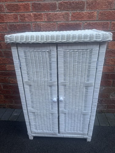 Vintage retro white wicker - vintage,