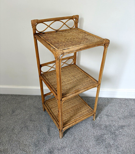 Vintage bamboo rattan tier - rattan, 3