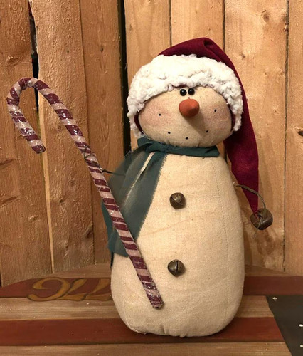 Primitive snowman shelf sitter - primitive,